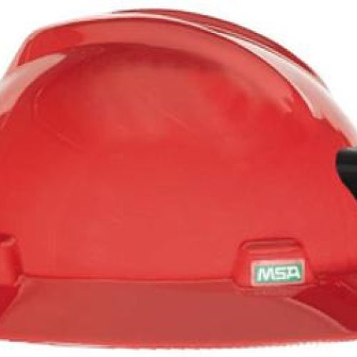 CASCO SOMBRERO SUSPENSION FAS TACK CON PORTA-LAMPARA/CABLE – ROJO MSA