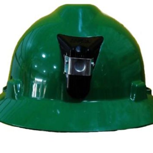 CASCO SOMBRERO SUSPENSION FAS TACK CON PORTA-LAMPARA/CABLE – VERDE MSA