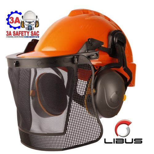 ADAPTADOR P/CASCO FACIAL + VISOR FACIAL MALLA – LIBUS (KIT FORESTAL)