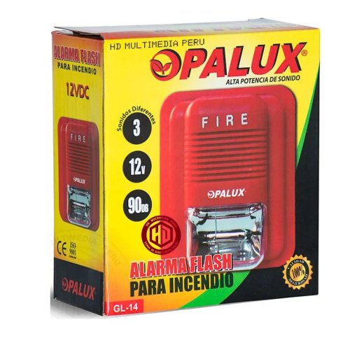 ALARMA CONTRA INCENDIO CON STROBO/OPALUX GL-14