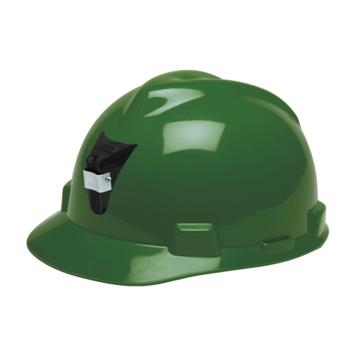 CASCO MSA V-GARD JOCKEY CON SLOT FASTRAC III CON PORTALAMPARA Y PORTACABLE VERDE – 286618