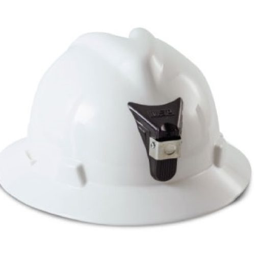 CASCO SOMBRERO SUSPENSION FAS TACK CON PORTA-LAMPARA/CABLE – BLANCO MSA