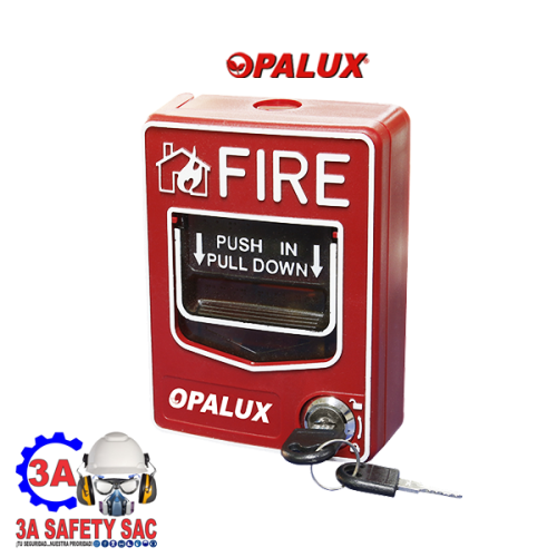 ESTACION MANUAL DE ALARMA DOBLE ACCION OPALUX PUL-6C (9-28V)