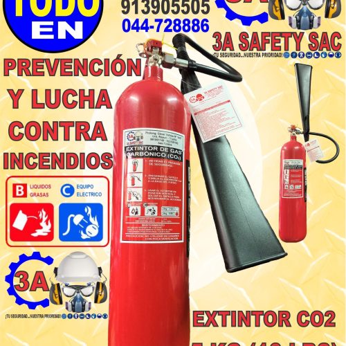 EXTINTOR CO2 5 KG (10 LBS) DE ACERO LCE CH.-IMPORTADO