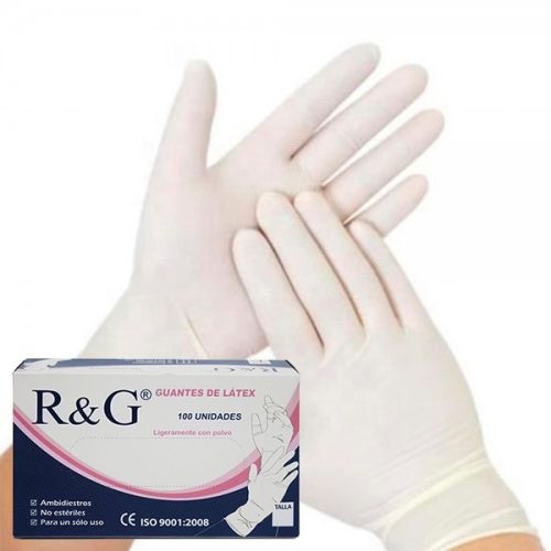 GUANTE LATEX T/QUIRURGICO R&G CAJA X 50 PARES