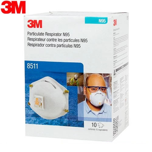 RESPIRADOR 3M 8511 POLVO C/VALVULA EXHALACION N95 (CJA X 10)