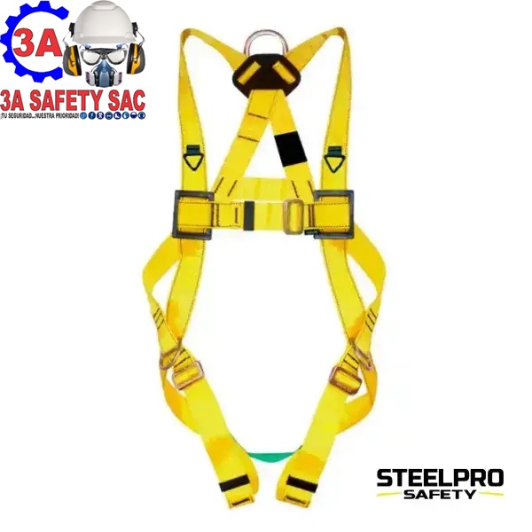 ARNÉS DE 3 ARGOLLAS ECONÓMICO TIPO H (APA3E) STEELPRO ANSI/ASSE Z359.11-2014