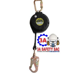 BLOQUE RETRACTIL 3 MTS LARGO NEGRO CON/ CINTA NYLON SEGPRO ANZI (Z359.14-2021) (BRRESCN-3)