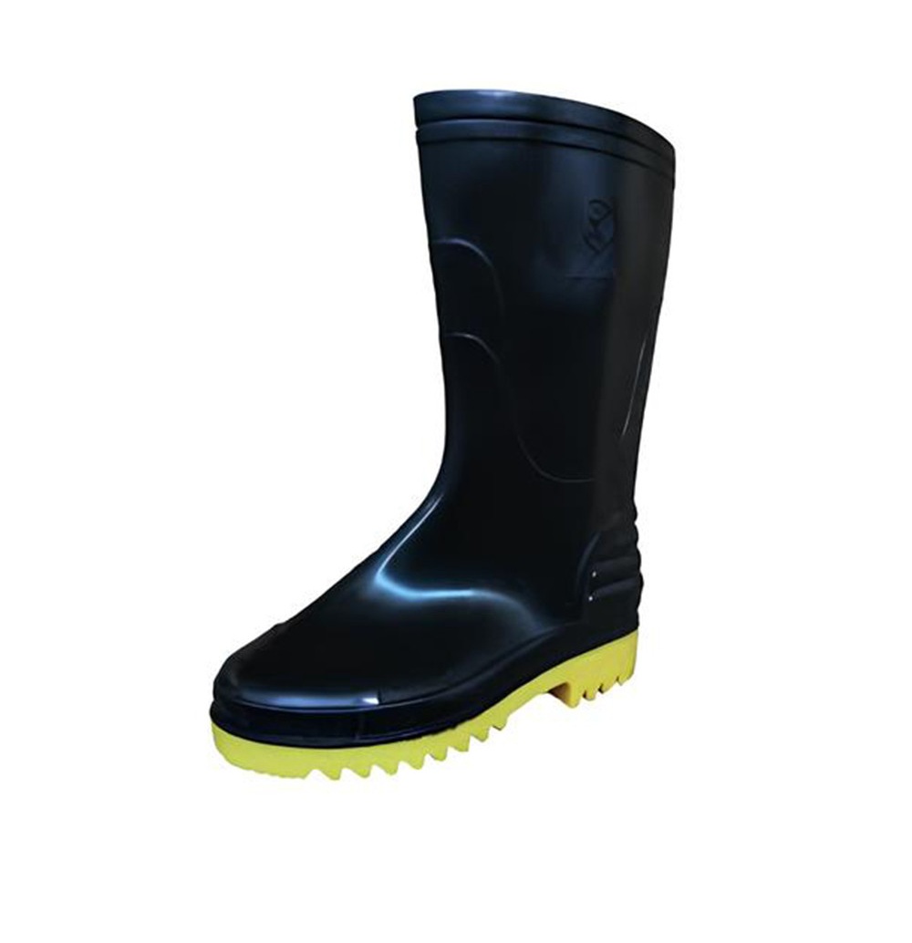 BOTA PVC 25 CM. LANCER NEGRA/AMARILLO TALLA 36