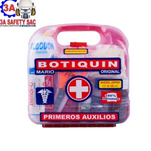 BOTIQUIN DE EMERGENCIA PVC TIPO LONCHERA 20 X 20 CM. IMPLEMENTADO (PEQUEÑO)