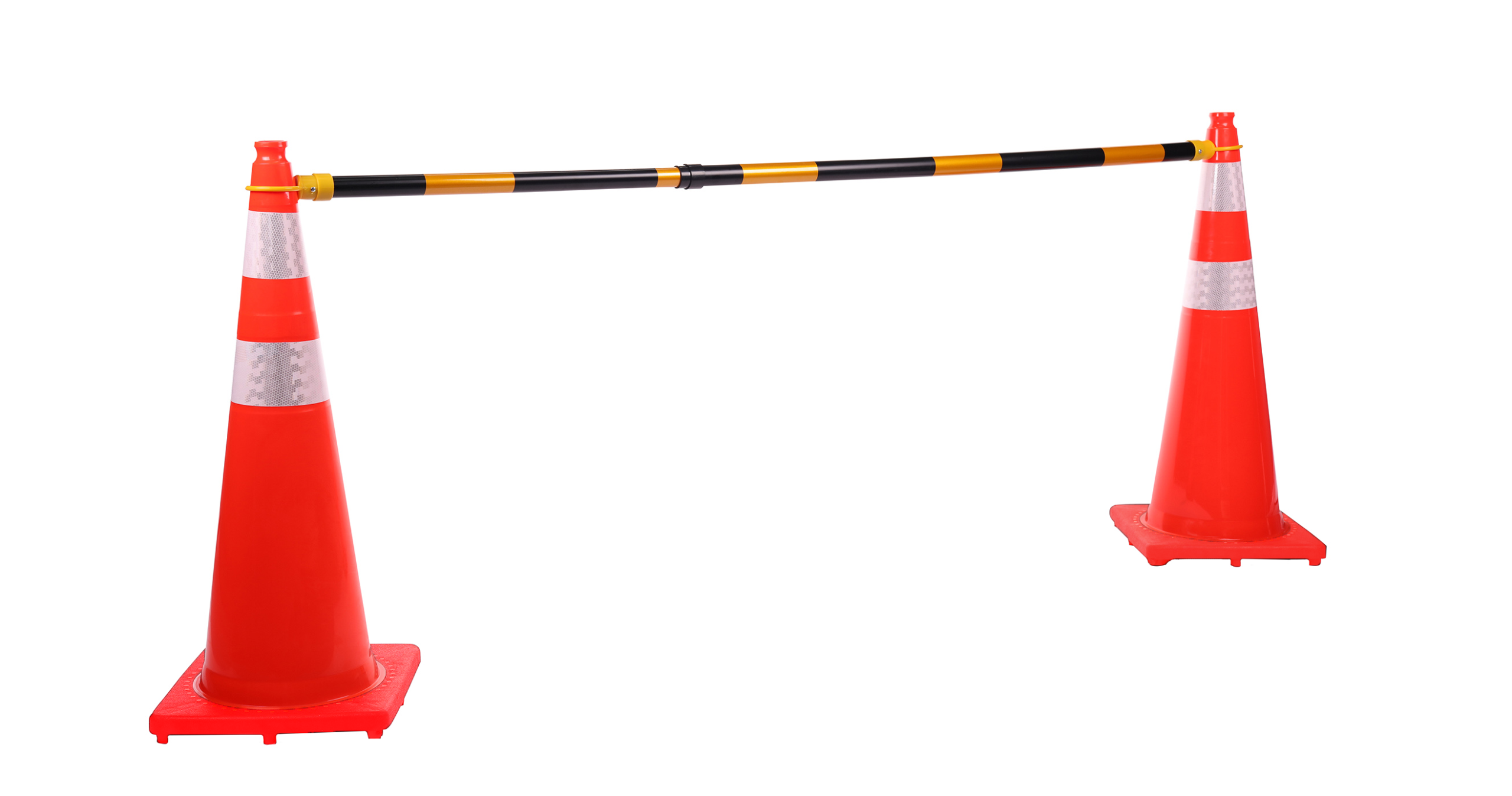 BARRA DE PLASTICO RETRACTIL AMARILLO/NEGRO 2.20 MTS. (CLUTE) (32100010) - Imagen 2