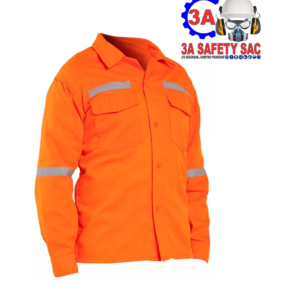 CAMISA DRILL TEC C/NARANJA C/CINTA REF. CHINA 1" T. L