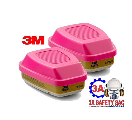 CARTUCHO DUAL 60926 MULTIGASES Y PARTICULAS P100 3M - Imagen 2