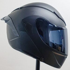 CASCO INTEGRAL DOBLE VISOR JH 902 NEGRO BRILLANTE T. L