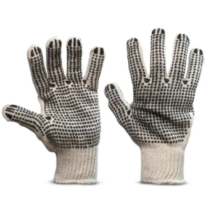 GUANTE DE HILO CON PUNTO PVC PALMA Y DORSO