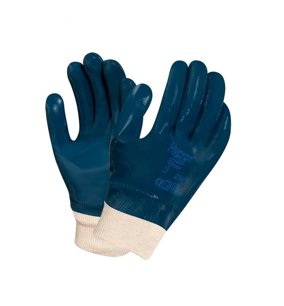 GUANTE NITRILO HYCRON PUÑO SEGURIDAD 27 602 ANSELL EDMON T. 9