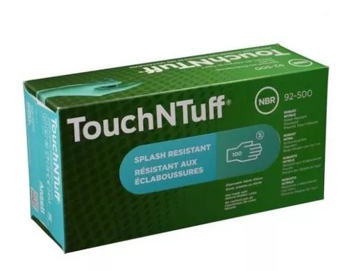 GUANTE QUIRURGICO NITRILO T/M - TOUCHNTUFF 92-500 CAJA POR 50 PARES C/POLVO