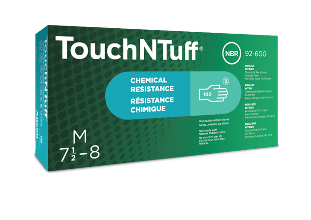 GUANTE QUIRURGICO NITRILO T/M - TOUCHNTUFF (92-600) EDMONT ANSELL CAJA POR 50 PARES S/POLVO