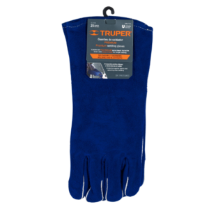 GUANTES AZULES REFORZADOS PARA SOLDADOR, TRUPER 15246/GU-SOL (14.5")