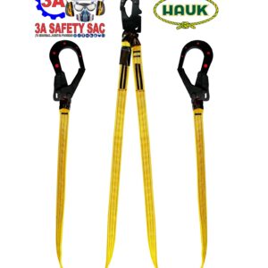 LINEA DE CONEXIÓN DOBLE, SIN AMORTIGUADOR DE CAIDA, UN GANCHO 3/4” Y DOS GANCHOS DE 2 1/4” DIELECTRICOS - XN2GDDD – HAUK (ANSI Z359.1 – EN 362:2004 – CSA Z259.12-1)