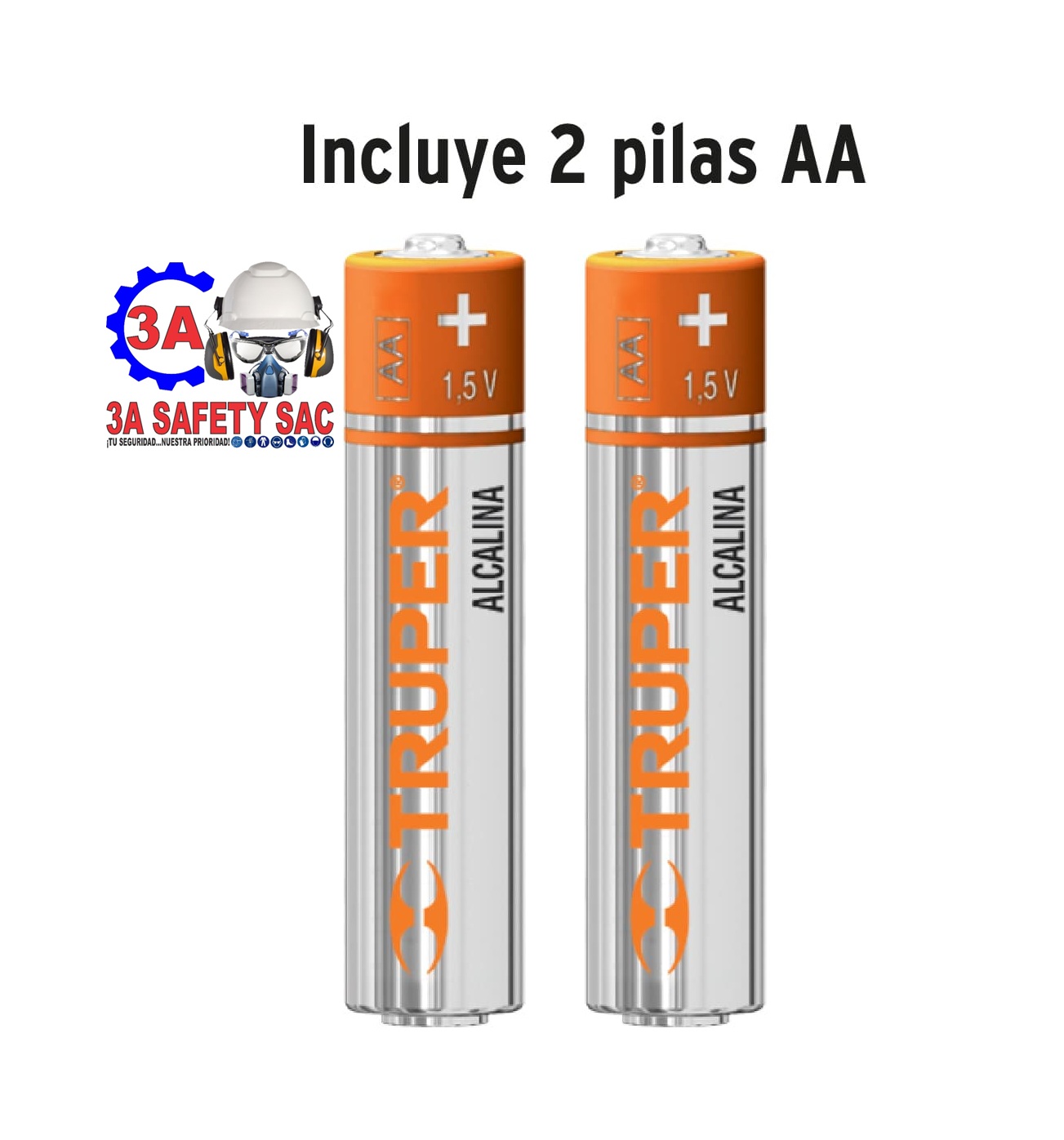 LINTERNA PLÁSTICA 1 LED 80 LM CON 2 PILAS AA, TRUPER - 13018 - Imagen 2