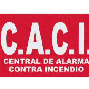 SEÑAL VINIL 20X30 CENTRAL DE ALARMA CONTRA INCENDIOS CENTRALIZADA – CACI