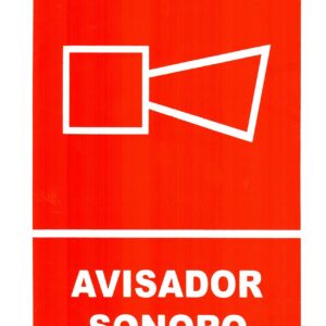 SEÑAL VINIL 20X30 AVISADOR SONORO